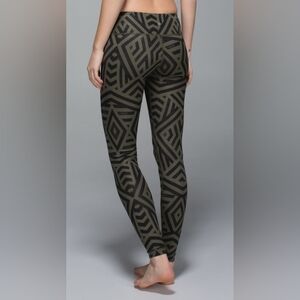 Lululemon Wunder Under Pant Full On Luxtreme Chevron Shuffle Fatigue Green Blk 6